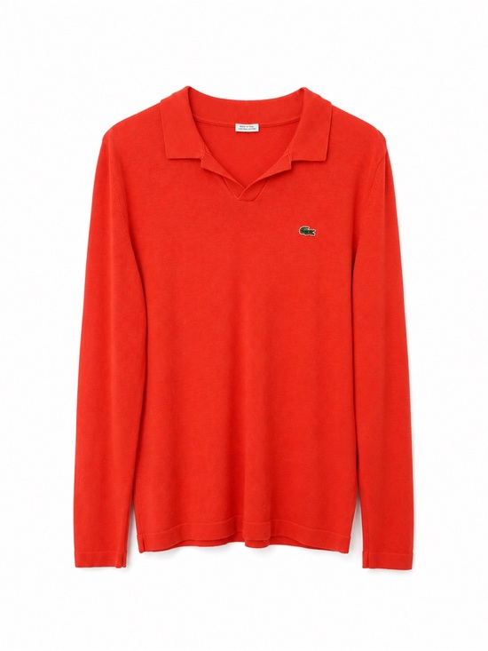 Lacoste Other - Men’s Lacoste Pima Cotton Long Sleeve Polo Coral Orange shirt